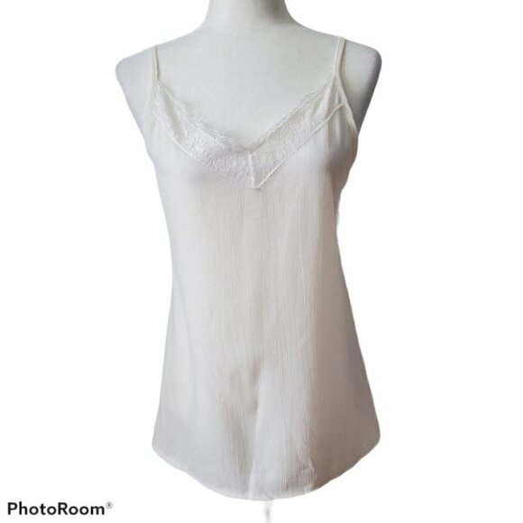 White Lace Tie Back Camisole - Picture 2 of 5